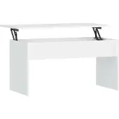 Syfax Couchtisch Weiß 102x50,5x52,5 cm Holzwerkstoff