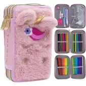 Astra Dreifaltige Federmappe mit Zubehör Fluffy Unicorn AC31 Astrabag