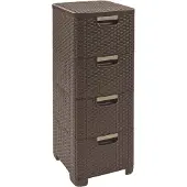 Curver Regal mit 4 Schubladen STYLE dunkelbraun