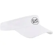 EA7 für Damen. 7W000797_AF13034 Tennisvisier mit gesticktem weißem Logo (OSFA), Sportlich, Baumwolle, Tennis/Padel