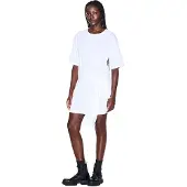 Armani Exchange für Damen. XW002085AF10356U0002 Weißes Hemdkleid (XS), Lässig, Baumwolle, Kurzarm