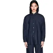 Armani Exchange für Damen. XW002258AF21337MB001 Relax Shirt navy (M), Lässig, Baumwolle, Langarm, Marine