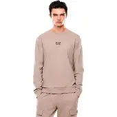 EA7 für Herren. 8NPM30_PJVRZ Core Identity Sweatshirt beige (XS), Lässig, Sportlich, Baumwolle, Sportbekleidung, Multisport, Kurzarm