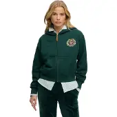 Superdry für Damen. W2012590A Country Club Ziphood grün (L), Lässig, Baumwolle