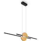 Maytoni Skyline LED Pendelleuchte Schwarz , 110 cm , Japandi