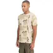 Alpha industries 1100000002199 "Basic T-Shirt SL Camo", Herren, Gr. 3XL, grün (desert camo 91), Obermaterial: 100% Baumwolle, Shirts 1100000002199