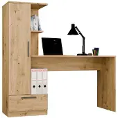 Cosmo Kombination Schreibtisch + Bücherregal COSMO Eiche ARTISAN