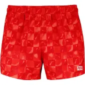 Puma Badeshorts "SWIM MEN PRINTED CAT SHORT SHORTS", Herren, Gr. XL, N-Gr, rot (rot glamour combo), Web, Obermaterial: 100% Polyester, Badehosen Badeshorts, mit Gummizug und seitlichen Taschen