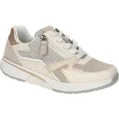 Gabor ROLLINGSOFT Damenschuhe - bequeme Schnür- Halbschuhe beige Freizeit NEU
