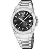 Festina Quarzuhr "Vallee", silber (silberfarben, schwarz, schwarz), Armbanduhren, Herren, silberfarben, Quarzuhr, Armbanduhr, Herrenuhr, Swiss Made, Edelstahlarmband, analog, Tag