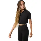 Super.natural W Crop Polo jet black (872) XL