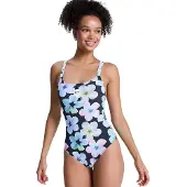 Roxy Badeanzug "Active One-Piece", Damen, Gr. XS, bunt (anthrazit im fleur real), Obermaterial: 75% Nylon, 25% Elasthan., Badeanzüge Badeanzug