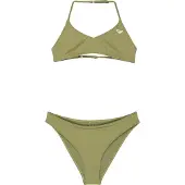Roxy Triangel-Bikini "Solid Active Set", Kinder, Gr. 12(148-156cm), grün (olivgrün), Obermaterial: 82% Polyester, 18% Elasthan., Bikini-Sets Triangel-Bikini