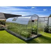 Garten Dream Polycarbonat-Gewächshaus "MINI" 2x4m aus Stahl, mit 6mm Polycarbonat
