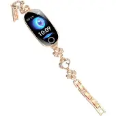 INF Smartwatch mit Herzfrequenz SpO2 und Blutdrucküberwachung Aluminium Edelstahl 1 Stück Roségold