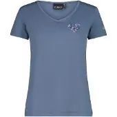 CMP - Women's T-Shirt V-Neck - Funktionsshirt Gr 34 grau/blau