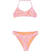 Roxy Triangel-Bikini "Soleil Soleil Set", Kinder, Gr. 16(165-172cm), rosa (plumeria wildside paisley swrg), Obermaterial: 82% Polyester, 18% Elasthan., Bikini-Sets Triangel-Bikini