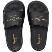 Pepe Jeans für Damen. PLS700001 Bella Log Sandalen schwarz (39), Flach, Keine, Strandbekleidung, Polyurethan