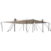 TOOLPORT Professional Stretchzelt 7,5x7,5m mit Aluminiumgestänge wasserdicht für Events