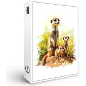Raxxa Premium-Puzzle "Meerkat Family on the Lookout", 1000 Teile