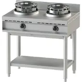 Kbs Gas Wokherd 2 Brenner Standgerät 2X13Kw 900x600 x850 mm Pilotflamme
