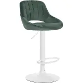 BellaFurn Barhocker Samt – Moderner Hochhocker, verstellbares Gestell, 360° Drehfunktion und Fußstütze