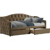 Kondela Zaska Einzelbett mit Stauraum 90x200 cm – braun (Samt)