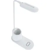 Rebeltec Schreibtischlampe mit induktivem Ladegerät W600 10W High Speed Weiß