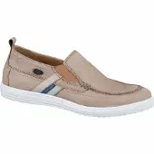 Jomos Herren Leder Slipper hellbraun, Nubukleder, 2032114/41