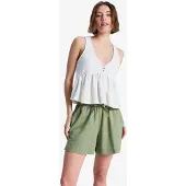 Roxy Bermudas "Lekeitio Break", Damen, Gr. XXL, grün (olivgrün), Obermaterial:55% Leinen, 45% Viskose., Hosen Bermudas