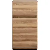 Burgbad Lin20 Unterschrank, 2 Auszüge, 400x357x780mm, USJG040F5357, Farbe: Frassino Dekor Cappuccino