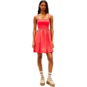 Tommy Hilfiger Rib Poplin Mix Strappy ärmelloses Kleid