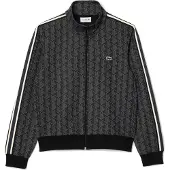 Lacoste Paris Jacquard-Trainingsjacke mit Reißverschluss, Schwarz S
