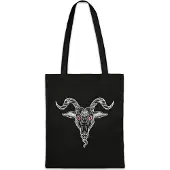 Eric Helmar Müller Urban Backwoods Baphomet Head, Stofftasche, Farbe: Schwarz