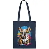 Eric Helmar Müller Urban Backwoods Bulldog Art, Stofftasche, Farbe: Navy
