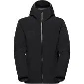 Mammut Crag HS Hooded Jacket Men - leichte Hardshell für anspruchsvolle Bergtouren - , Farbe:black, Größe:L