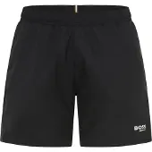 BOSS Badeshorts "Swordfish", Herren, Gr. XL, N-Gr, schwarz (schwarz 005), Web, Obermaterial: 100% Polyester, unifarben, Badehosen Badeshorts