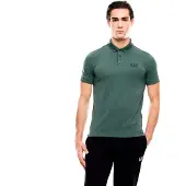 Emporio Armani für Herren. 8NPF14_PJVQZ Core Identity Slim grünes Poloshirt (S), Lässig, Baumwolle, Kurzarm