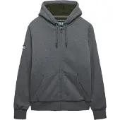 Superdry für Herren. M2014583A Graues Kapuzensweatshirt mit Reißverschluss und Borg-Futter (S), Lässig, Baumwolle