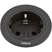 NABER Evoline One Einzelsteckdose, Steckdosenelement, Ring schwarz