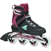 Rollerblade Inline Skates Macroblade 84 (Rollen: 84mm/84A, Kugellager: SG7) schwarz/burgund/oceangrün Damen