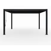 Sojag Milo 1012 Stahl Pergola mit Lamellendach Schwarz 3x3,5 m