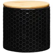 Ambition Tuvo, Container, Rund, 0,67 l, Schwarz, Bambus, Silikon, Bambus