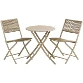 House Nordic Arja Cafeset 1 Tisch 2 Stühle taupe.