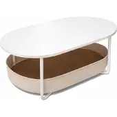 Northix Ovaler Couchtisch mit Aufbewahrungskorb