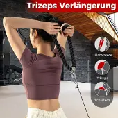 Northix Trizeps-Kabelbefestigungsset - V-Griff, Doppel-D, gerade Stange
