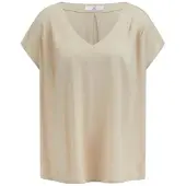 Emilia Lay Bluse V-Ausschnitt beige, 42