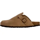 The Divine Factory Pantoletten Joasis aus Leder mit runder Schuhspitze und flachem Absatz zum Hineinschlüpfen