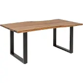 Woodkings Esstisch Bullwer Akazie schwarz 140x90 cm
