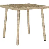 Syfax Garten-Couchtisch Rechteckig Beige 40x40x37 cm Poly Rattan